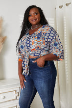 Load image into Gallery viewer, Double Take Tie Hem V-Neck Three-Quarter Sleeve Blouse