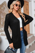 Load image into Gallery viewer, Open Front Dropped Shoulder Cardigan with Pockets