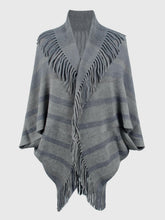Load image into Gallery viewer, Fringe Detail Open Front Poncho