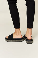 Load image into Gallery viewer, Forever Link Open Toe Rhinestone Platform Sandals