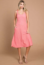 Load image into Gallery viewer, Culture Code Texture Square Neck Tank Dress with Pockets