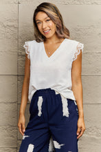 Load image into Gallery viewer, V-Neck Lace Trim Tank Top