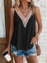 Load image into Gallery viewer, Eyelet V-Neck Wide Strap Tank