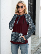 Load image into Gallery viewer, Leopard Raglan Sleeve Hoodie
