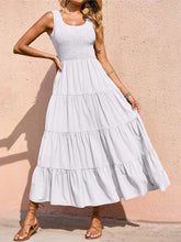 Load image into Gallery viewer, Tiered Smocked Wide Strap Dress