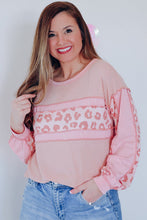 Load image into Gallery viewer, Leopard Exposed Seam Blouse