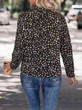 Load image into Gallery viewer, Printed Tie Neck Long Sleeve Top