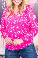 Load image into Gallery viewer, Plus Size Notched Neck Smocked Blouse