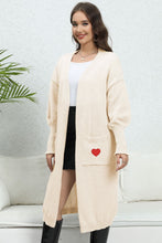 Load image into Gallery viewer, Lantern Sleeve Open Front Pocketed Cardigan