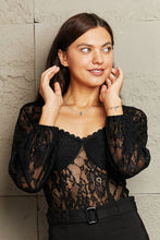 Load image into Gallery viewer, Lace Long Sleeve Bodysuit
