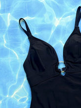 Load image into Gallery viewer, Crisscross Spaghetti Strap Plunge One-Piece Swimwear