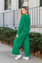 Load image into Gallery viewer, DOORBUSTER DEAL: Take Full Size Textured Long Sleeve Top and Drawstring Pants Set