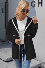 Load image into Gallery viewer, Zip Up Long Sleeve Hooded Watertight Jacket