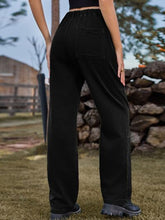 Load image into Gallery viewer, High Waist Cargo Straight Jeans