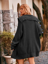 Load image into Gallery viewer, Dropped Shoulder Long Sleeve Cardigan