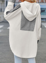 Load image into Gallery viewer, Color Block Quarter Snap Hoodie