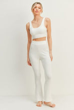 Load image into Gallery viewer, Kimberly C Waffle Tank and High Waist Flare Pants Set