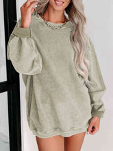 Load image into Gallery viewer, Round Neck Dropped Shoulder Sweatshirt