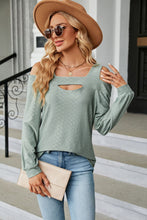 Load image into Gallery viewer, Cold Shoulder Square Neck Cutout Blouse
