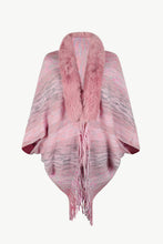 Load image into Gallery viewer, Open Front Fringe Hem Poncho