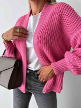 Load image into Gallery viewer, Open Front Dropped Shoulder Cardigan