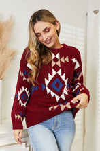 Load image into Gallery viewer, HEYSON Full Size Aztec Soft Fuzzy Sweater