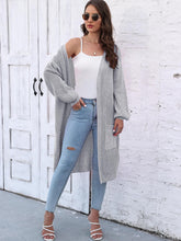 Load image into Gallery viewer, Open Front Longline Cardigan with Pockets