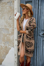 Load image into Gallery viewer, Printed Long Sleeve Cardigan with Pocket