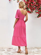 Load image into Gallery viewer, Breathless Smocked One-Shoulder Midi Dress