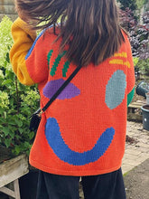 Load image into Gallery viewer, Contrast Drop Shoulder Long Sleeve Sweater