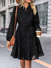 Load image into Gallery viewer, V-Neck Long Sleeve Buttoned Dress