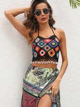 Load image into Gallery viewer, Time of the Season Geometric Halter Neck Swim Top