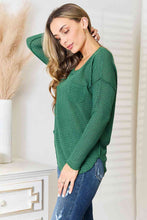 Load image into Gallery viewer, Culture Code Full Size Scoop Neck Patch Pocket Top