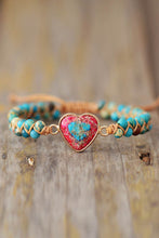 Load image into Gallery viewer, Handmade Heart Shape Natural Stone Bracelet