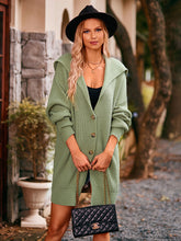 Load image into Gallery viewer, Dropped Shoulder Long Sleeve Cardigan