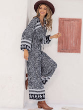 Load image into Gallery viewer, Printed Long Sleeve Wide Leg Jumpsuit