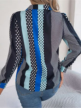 Load image into Gallery viewer, Polka Dot Contrast Long Sleeve Shirt