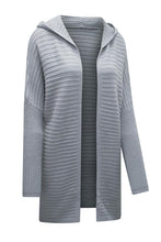 Load image into Gallery viewer, Open Front Longline Hooded Cardigan