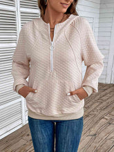 Load image into Gallery viewer, Half Zip Hoodie with Pocket