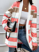 Load image into Gallery viewer, Striped Open Front Longline Cardigan