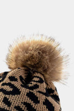 Load image into Gallery viewer, Leopard Pom-Pom Cuffed Beanie