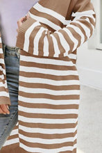 Load image into Gallery viewer, Striped Open Front Longline Cardigan