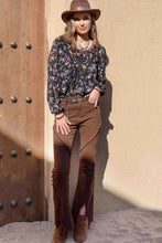 Load image into Gallery viewer, Printed Round Neck Long Sleeve Blouse