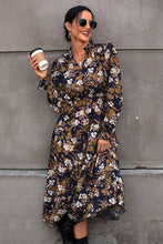 Load image into Gallery viewer, Floral Flounce Sleeve Tiered Dress