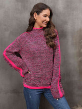 Load image into Gallery viewer, Heathered Turtleneck Long Sleeve Sweater