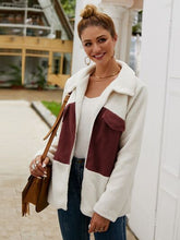 Load image into Gallery viewer, Plush Contrast Zip Up Coat