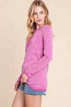 Load image into Gallery viewer, Reborn J Contrast Trim Half Button Long Sleeve T-Shirt