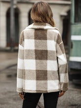Load image into Gallery viewer, Plaid Collared Neck Button Down Jacket
