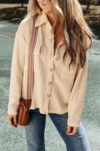 Load image into Gallery viewer, Pocketed Button Up Dropped Shoulder Jacket