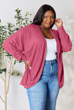 Load image into Gallery viewer, DOORBUSTER DEAL: Basic Bae Full Size Ribbed Cocoon Cardigan